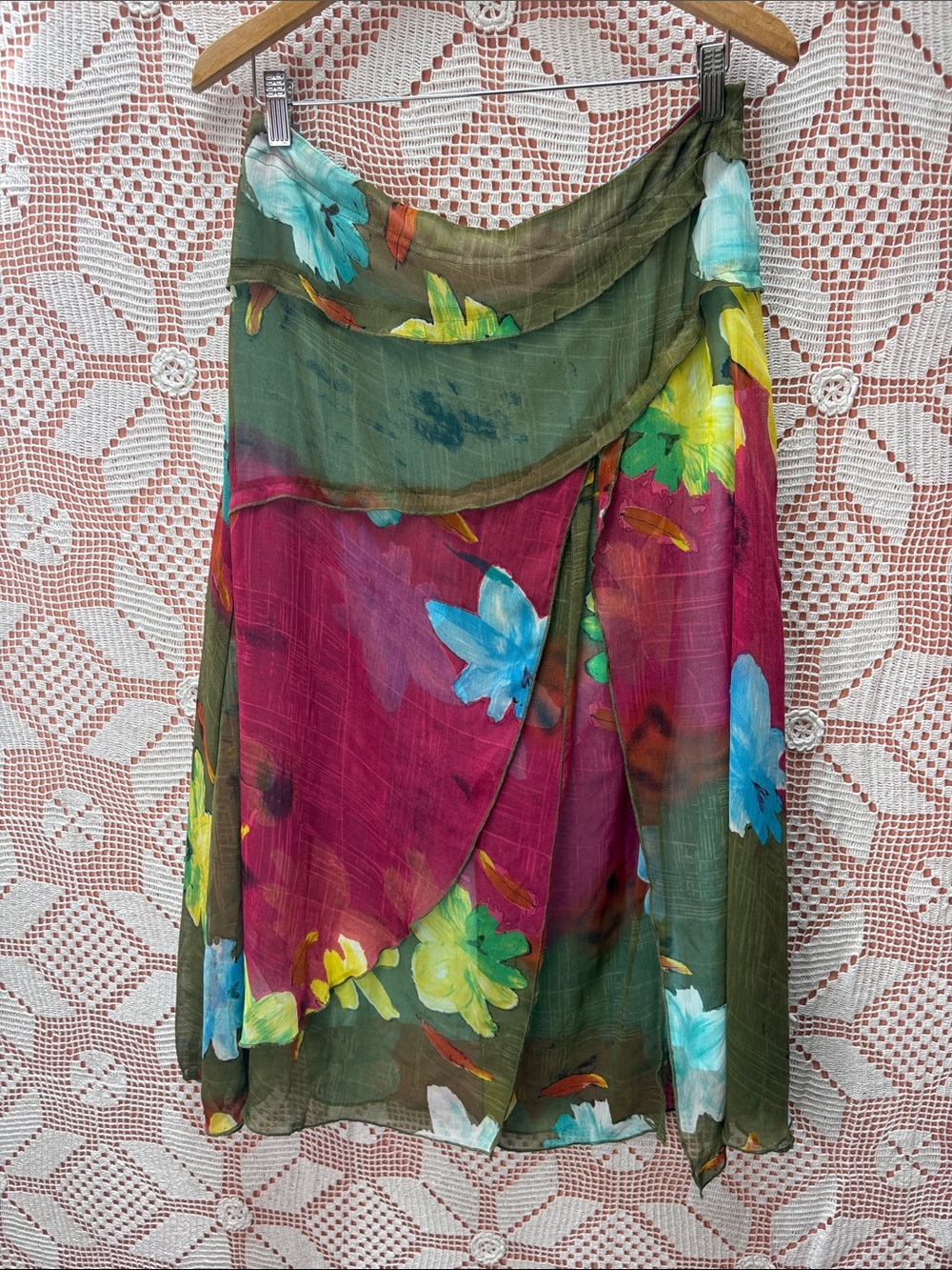 Cordelia St Floral Midi Skirt Sz 12